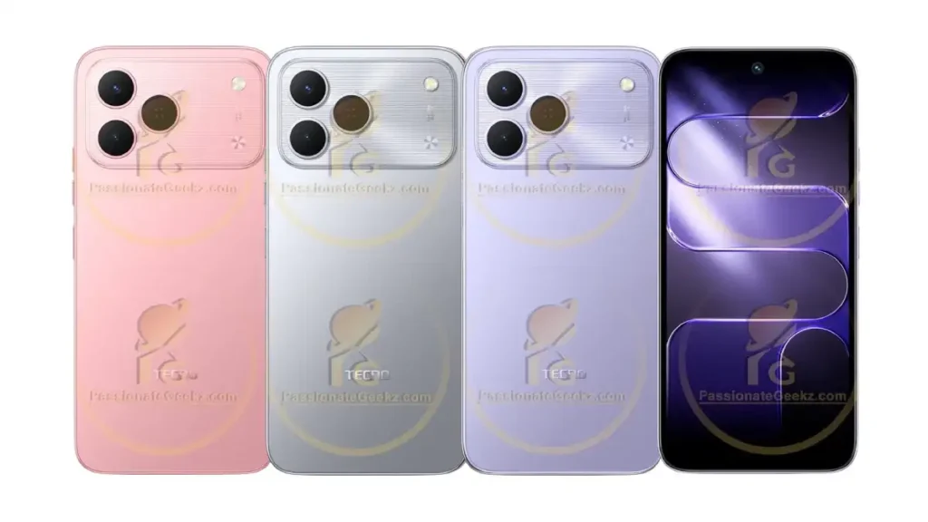 Tecno Spark 50 4G leaked renders