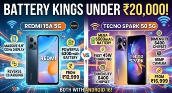 Battery Kings Under ₹20,000! Redmi 15A 5G vs. Tecno Spark 50 5G: Which Should You Buy?