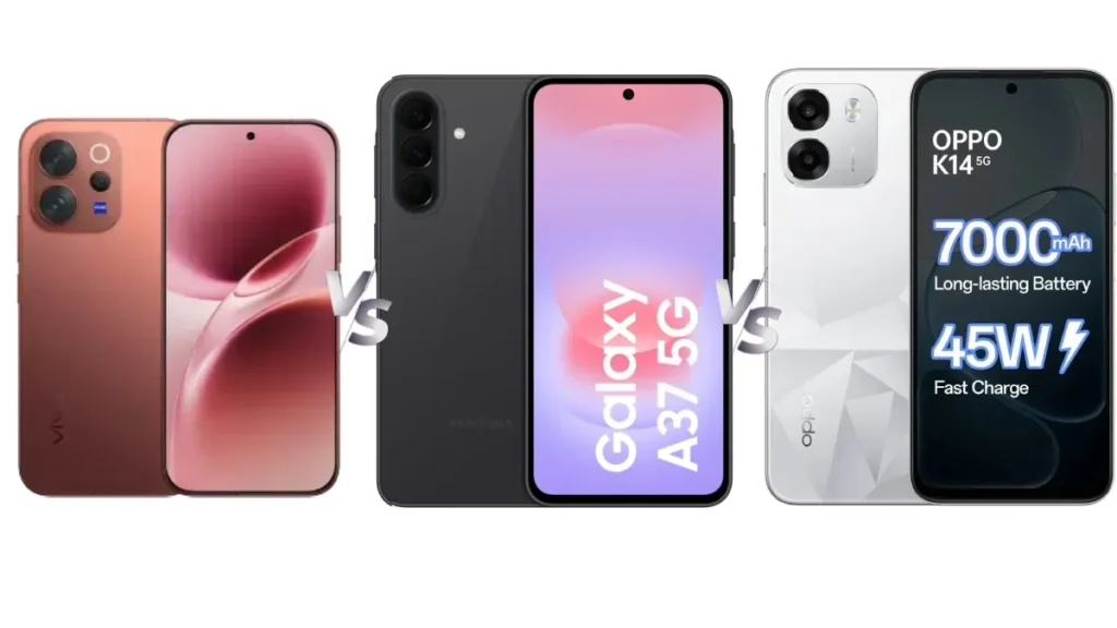 Samsung Galaxy A37 vs Poco X8 Pro Max vs Vivo V70