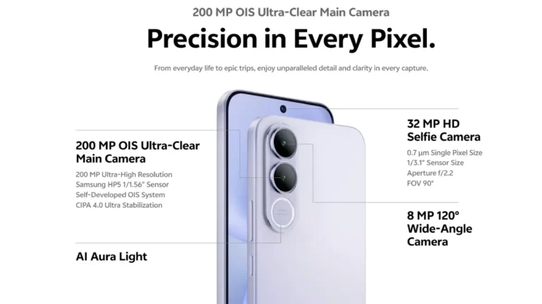 Vivo V70 FE 5G 200MP Camera, 7000mAh Battery